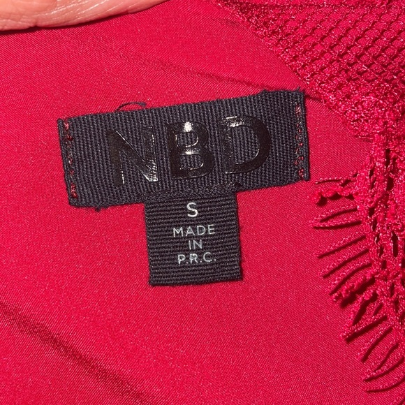 NBD Azealia Cherry Bomb Lace Romper - Picture 10 of 12